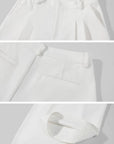 0122stepll Low Rise Pleated Oversized Wide Leg Tailored Pants