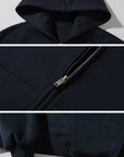 ROVENTE Fleece Zip Hoodie & Wide-Leg Pants Set