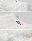 WARDEN EDGE California Embroidered Tiered Mini Skirt