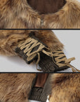 WARDEN EDGE Faux Fur Jacket with Suede and PU Leather Accents - PINKPARKS