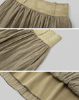 IAMXIAA Structured Waist Crinkle Midi Skirt