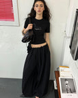 0122STEPLL フィットしたグラフィックショートスリーブTシャツ