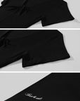 Rase le sol Draped Twist Front Asymmetric T-Shirt