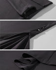 0122stepll Asymmetric Draped Midi Skirt