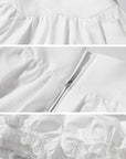 WARDEN EDGE Lace Trim Layered Mini Skirt