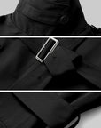 WARDEN EDGE Longline Black Trench Coat