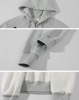 0122stepll Braided Loop Graphic Cropped Zip-Up Hoodie