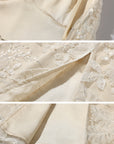 ROVENTE Embellished Lace Maxi Dress with Sequin Detail and Open Back
