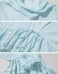 ROVENTE シアーラッフルタイブラウス