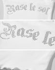 Rase le sol Rhinestone Logo Tube Top - PINKPARKS