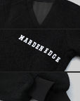 WARDEN EDGE Oversized V-Neck Sweatshirt with Embroidered Logo - PINKPARKS