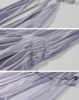 0122stepll Plunge Halter Drape Top