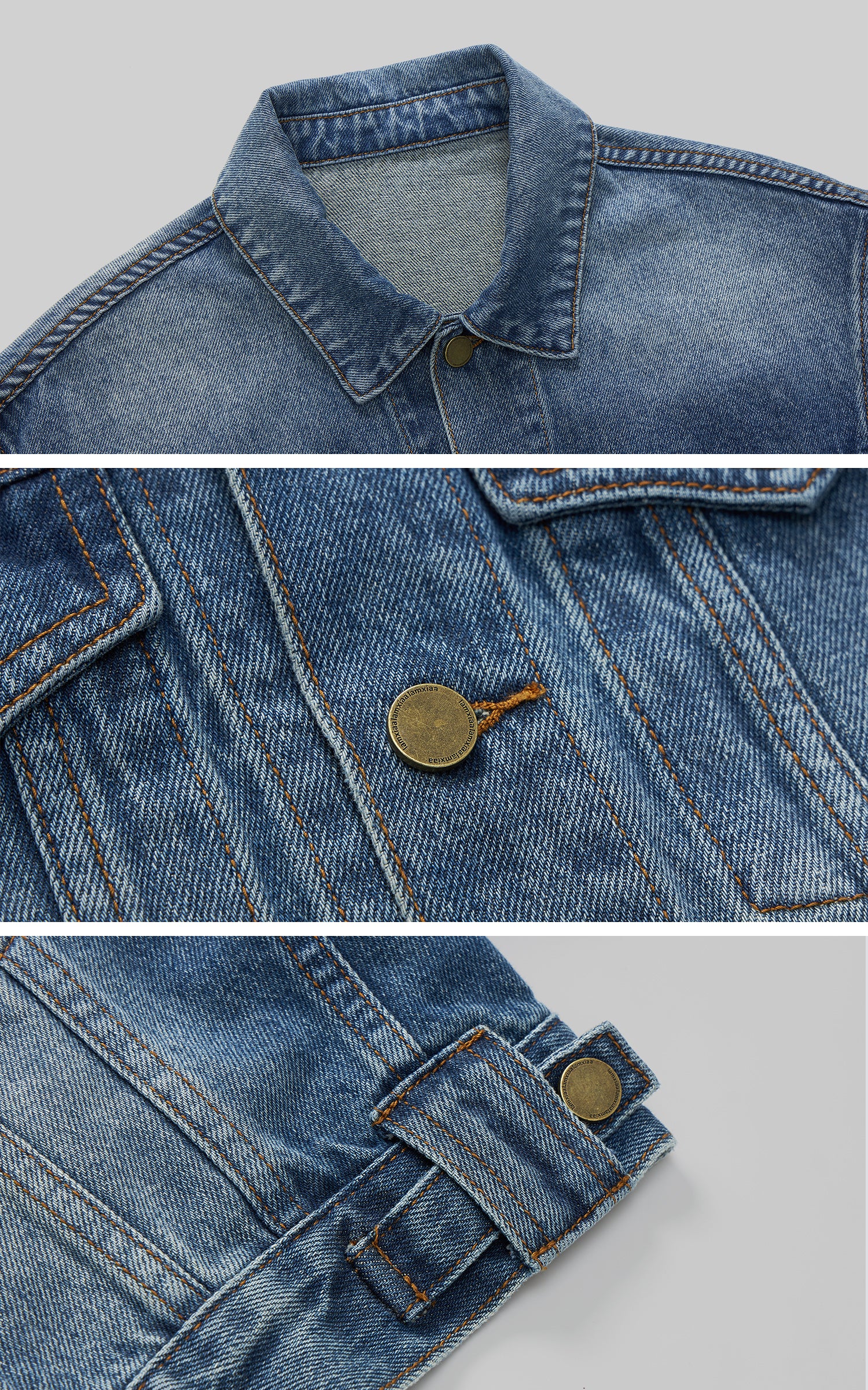 IAMXIAA Cropped Denim Jacket and Mini Skirt Set