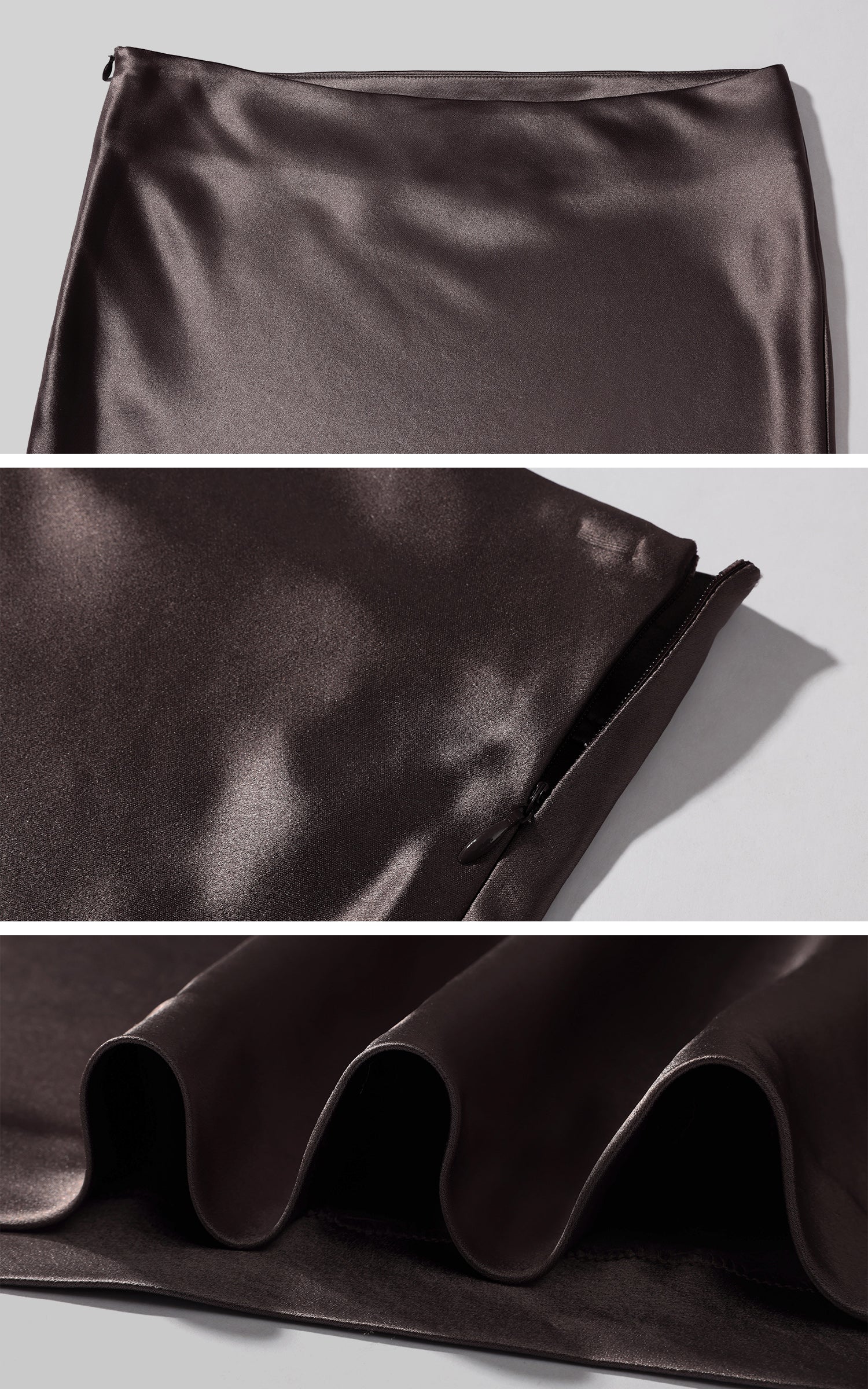 ROVENTE Satin Low-Waist Maxi Skirt