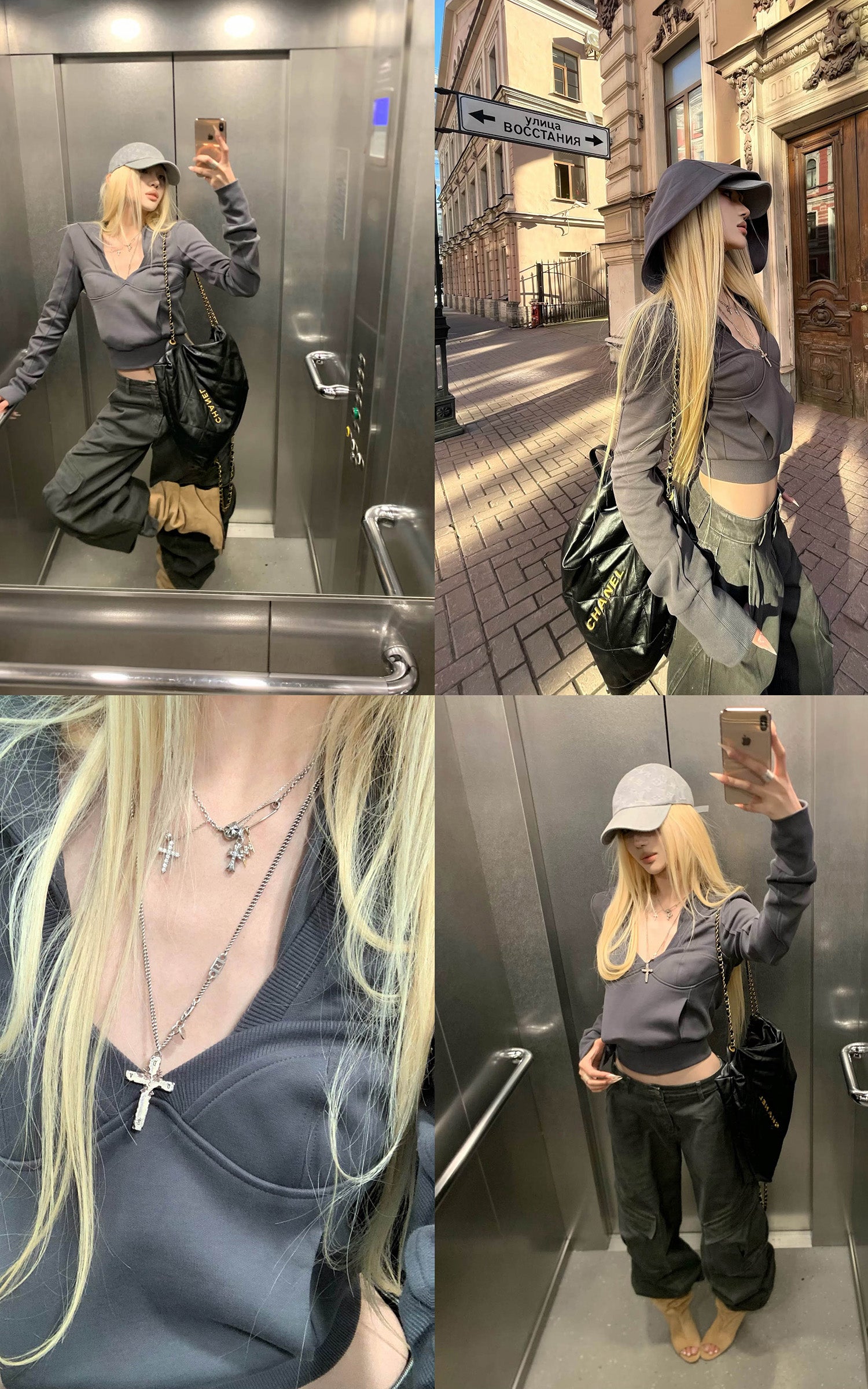 Rase le sol Deconstructed Fitted Hooded Sculpted Sweatshirt