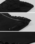 Hydrae Strapless Lace Panel Asymmetric Hem Top
