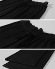 0122stepll Strapless Tube Top & Lace Waist Wide-Leg Pants Set