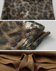 ROVENTE Leopard Sequin Micro Skirt - PINKPARKS