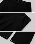 IAMXIAA Ribbed Wide Leg Casual Pants