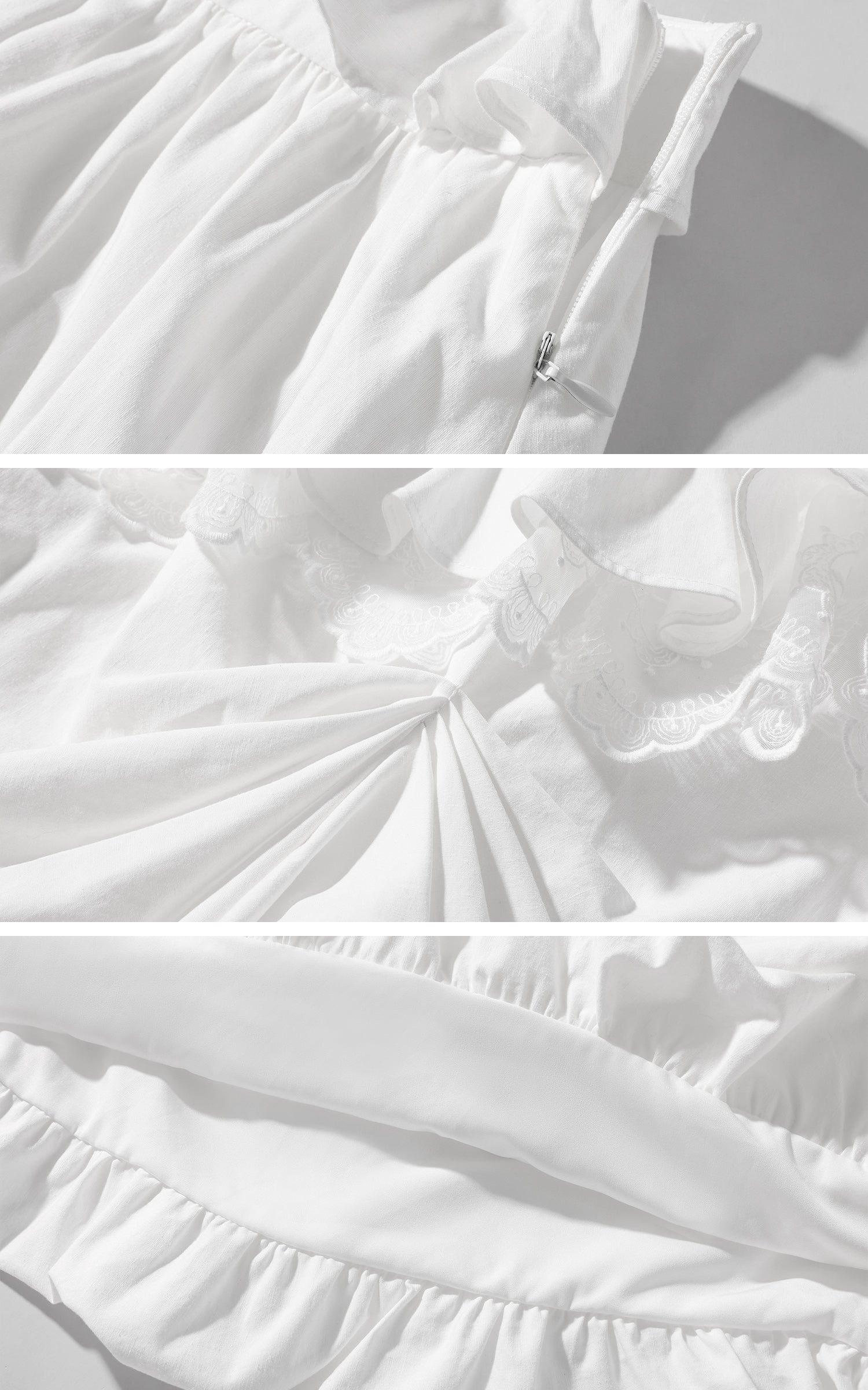 Rase le sol Gathered Puff Skirt With Lace Trim And Tiered Draping