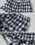 WARDEN EDGE Mini-short bouffant à carreaux