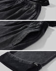 ROVENTE Contrast Lace Low-Rise Wide-Leg Sweat Pants