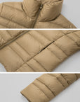 IAMXIAA Quilted Puffer Jacket with Faux Fur Scarf
