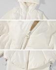 WARDEN EDGE Hooded Puffer Jacket with Knit Sleeves