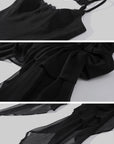 WARDEN EDGE Robe à volants asymétrique avec dentelle