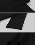 ROVENTE Mock Neck Top & Leather-Look Mini Skirt Set