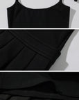 WARDEN EDGE Asym Pleated Rib Knit Mini Dress - PINKPARKS