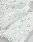 DreamyNerd Floral Ruffle Corset Top and Skirt Set - PINKPARKS