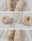 Hydrae Haut cardigan ajusté en maille côtelée avec garniture en peluche