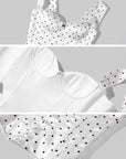ROVENTE Polka Dot Structured Corset Camisole