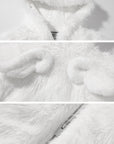 Rase le sol Angel Wing Faux Fur Hoodie Jacket