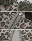 ROVENTE Leopard Lace Corset Cami - PINKPARKS