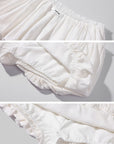 WARDEN EDGE Jupe Mini à Ourlet Bouffant Taille Élastique Jupe Légère et Volumineuse