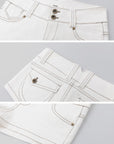 IAMXIAA Contrast Stitch Low-Rise Micro Shorts