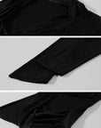 Rase le sol Draped Top & Asymmetric Skort Set