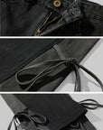 WARDEN EDGE Paneled Tie-Cord Denim - PINKPARKS