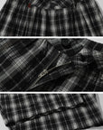 WARDEN EDGE Distorted Plaid Wide-Leg Trousers - PINKPARKS