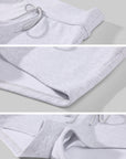 ROVENTE Minimalist Lounge Mini Shorts with Adjustable Drawstring Waist and Relaxed Fit