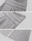 IAMXIAA Open-Back Draped Top & Wide-Leg Pants Set