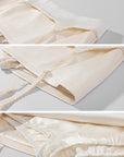 Rase le sol Embroidered Waist Garter Satin Mini Skirt