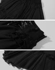 Rase Le Sol Sheer Layered Corset Top & Asymmetric Ruffle Skirt Set