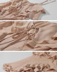 ROVENTE Blush Ruffle Tie Cami Top