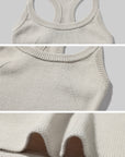 Rase le sol 조각된 레이서백이 돋보이는 입체 니트 탱크