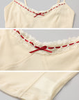 DreamyNerd Cream Lace Bow Camisole
