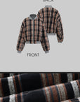 WARDEN EDGE Plaid and Solid Reversible Padded Jacket - PINKPARKS