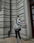WARDEN EDGE Grey Hoodie 3-Piece Set with Contrast Trim Shorts and Leg Warmers